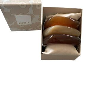 Piper K Set of 3 Bangles in Brown & Tan NEW!